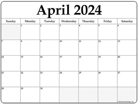 free april 2024 calendar to print|printable 2024 calendar free april.